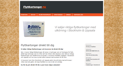 Desktop Screenshot of flyttkartonger.nu